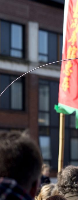 Liverpool Chinese New Year, Year of the Dog 2018, Dragon infront of entrance to China Town, 2018, Year of the Dog, Chinese culture, celegbrations, event phototography