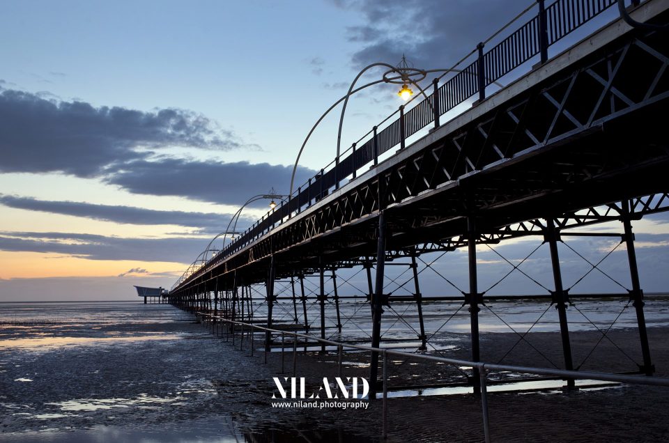 Southport Pier Sunset Merseyside UK, Patricia Niland Photography