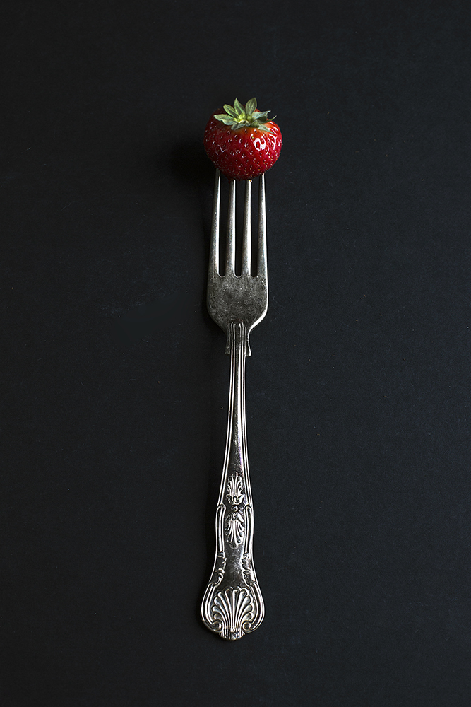 Food Photographer UK, Strawberry and fork, Food photographer UK, Liverpool, Leeds, London, Manchester, Commercial Photographer