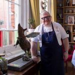 Paul Askew Chef and Commissioned bronze flying pig statue